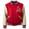St. Louis Cardinals Letterman 1950 Authentic Red Wool & Leather Varsity Jacket