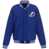 Alternative view of Tampa Bay Lightning Wool & Leather Reversible Varsity Jacket