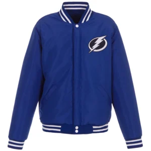 Alternative view of Tampa Bay Lightning Wool & Leather Reversible Varsity Jacket