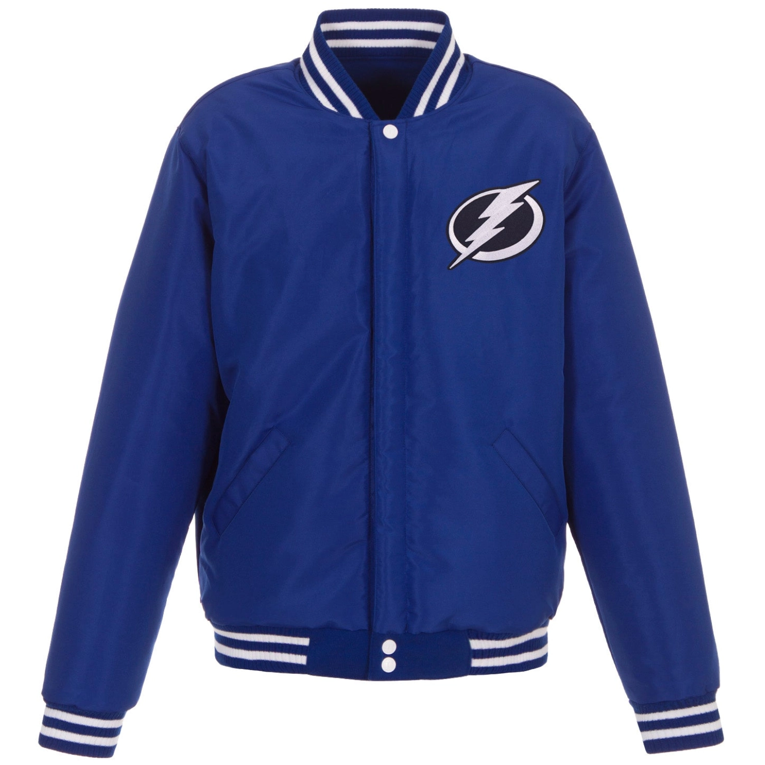 Tampa Bay Lightning Wool & Leather Reversible Varsity Jacket - Image 2