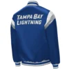 Tampa Bay Lightning Starter Shut Out Satin Varsity Blue Jacket - Image 2