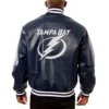 Tampa Bay Lightning Full Leather Black Varsity Jacket - Image 2