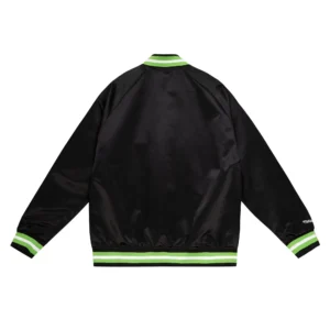 Alternative view of Tampa Bay Rays Lightweight Raglan Devil Rays Black Varsity Jacket