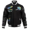 Tampa Bay Rays Retro Classic Black Wool & Leather Varsity Jacket
