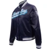 Tampa Bay Rays Women's Pro Standard Script Tail Full-Snap Satin Varsity Jacket - Image 3