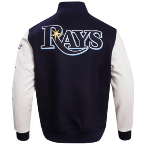 Alternative view of Tampa Bay Rays Classic Pro Standard Wool & Leather Letterman Varsity Jacket