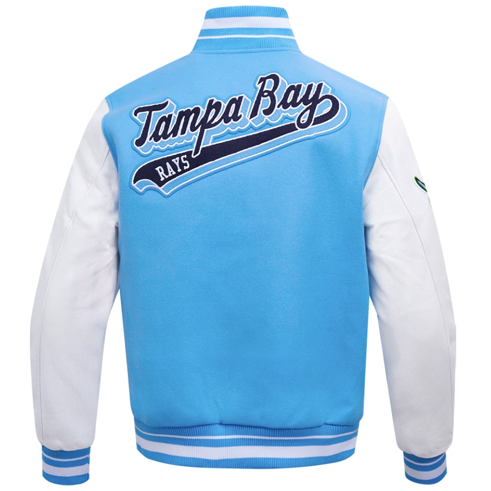 Tampa Rays Jacket Tampa Bay Rays Classic Pro Standard Wool & Leather Varsity Jacket