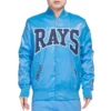 Tampa Bay Rays Pro Standard Retro Classic Full-Snap Satin Varsity Jacket