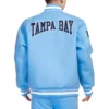 Tampa Bay Rays Pro Standard Retro Classic Wool & Leather Varsity Jacket - Image 2