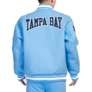 Alternative view of Tampa Bay Rays Pro Standard Retro Classic Wool & Leather Varsity Jacket