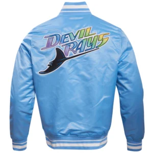 Alternative view of Men's Tampa Devil Rays Retro Classic Full-Snap Satin Varsity Jacket