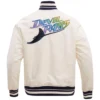Tampa Devil Rays Pro Standard Retro Classic Rib Full-Snap Satin Varsity Jacket - Image 2