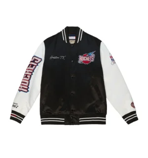 Team Origins Team Legacy Varsity Satin Jacket Houston Rockets