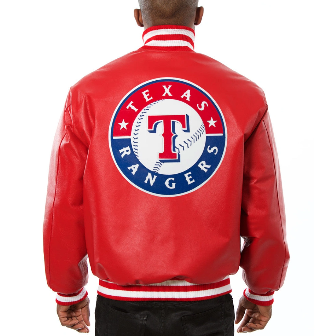 Texas Rangers Full Leather Red Jacket - Image 2