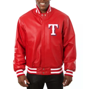 Texas Rangers Full Leather Red Jacket