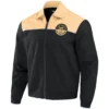 Texas Rangers Darius Rucker Full-Zip Bomber Varsity Jacket Black & Tan