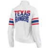 Texas Rangers G-III 4Her by Carl Banks White Game Score Full-Zip Track Varsity Jacket - Image 2