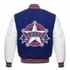 Texas Rangers Letterman Wool & Leather Varsity Jacket - Image 2