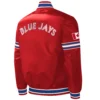 Toronto Blue Jays The Power Forward Rib Full-Snap Satin Varsity Red Jacket - Image 2