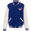 Toronto Blue Jays Two Tone Wool & Leather Varsity Jacket