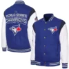 Toronto Blue Jays Strike Zone Full-Snap Varsity Jacket Royal & White - Image 3