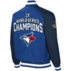 Toronto Blue Jays Challenger G-III Sports by Carl Banks Full-Zip Satin Varsity Jacket - Image 2