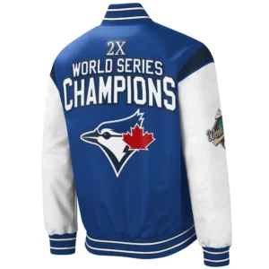 Alternative view of Toronto Blue Jays World Series Champions G-III Sports by Carl Banks Satin Varsity Jacket