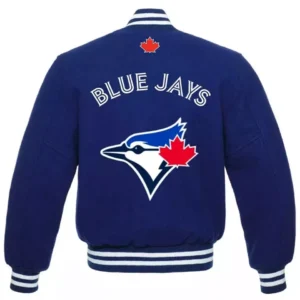 Alternative view of Toronto Blue Jays Letterman Wool Varsity Blue Jacket
