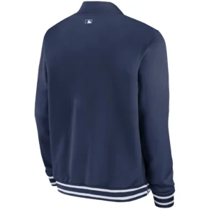 Alternative view of Toronto Blue Jays Nike Bomber Authentic Collection Full-Zip Varsity Navy Jacket