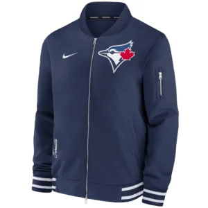 Toronto Blue Jays Nike Bomber Authentic Collection Full-Zip Varsity Navy Jacket