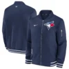 Toronto Blue Jays Nike Bomber Authentic Collection Full-Zip Varsity Navy Jacket - Image 3