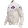 Toronto Blue Jays Pro Standard Retro Classic Full-Snap Satin Varsity Cream Jacket