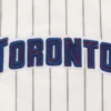 Toronto Blue Jays Pro Standard Retro Classic Full-Snap Satin Varsity Cream Jacket - Image 4
