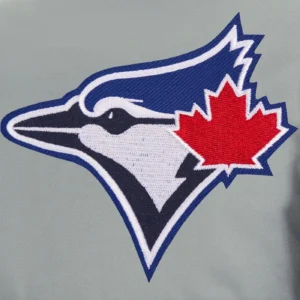 Alternative view of Toronto Blue Jays Royal Satin Poly-Twill Varsity Jacket