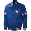 Toronto Blue Jays Starter Midfield Full-Snap Satin Varsity Royal Jacket