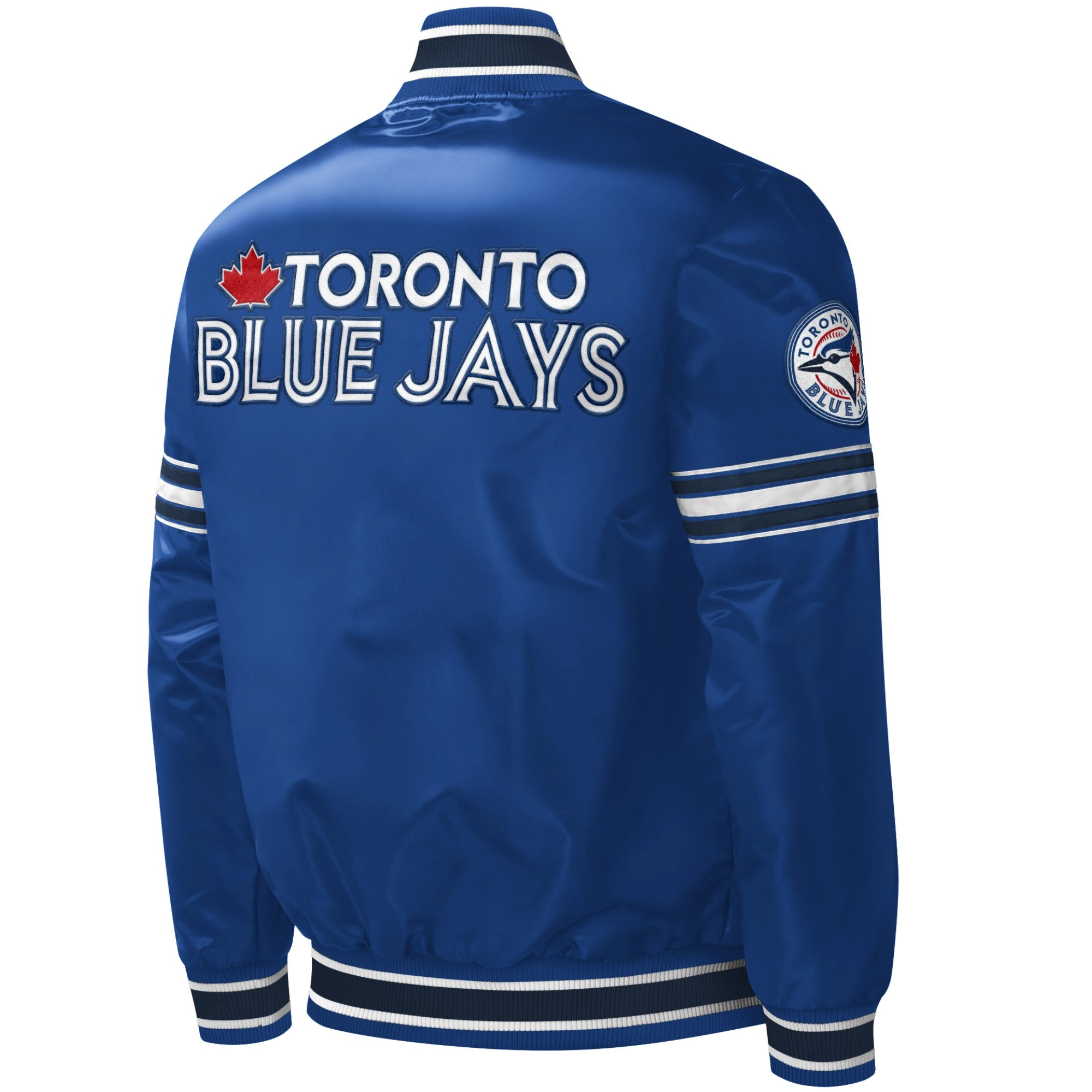 Toronto Blue Jays Starter Midfield Full-Snap Satin Varsity Royal Jacket - Image 2