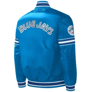 Alternative view of Toronto Blue Jays Starter Slider Full-Snap Satin Varsity Jacket