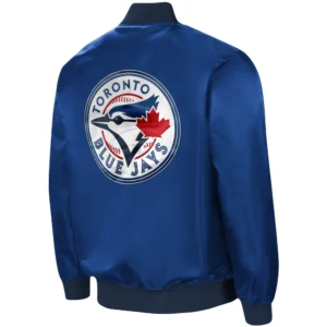 Alternative view of Toronto Blue Jays Starter The Ambassador Full-Zip Satin Varsity Royal Jacket