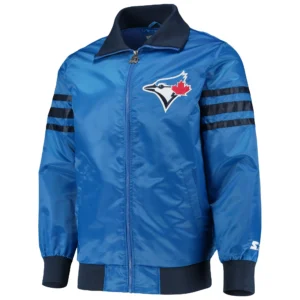 Toronto Blue Jays Starter The Captain II Full-Zip Satin Varsity Royal Jacket