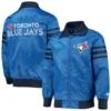Toronto Blue Jays Starter The Captain II Full-Zip Satin Varsity Royal Jacket - Image 4