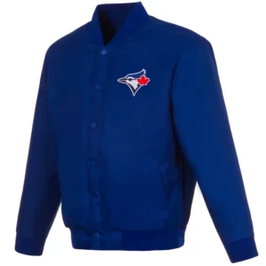 Toronto Blue Jays Team players Full-Snap Satin Varsity Jacket