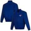 Toronto Blue Jays Team players Full-Snap Satin Varsity Jacket - Image 4