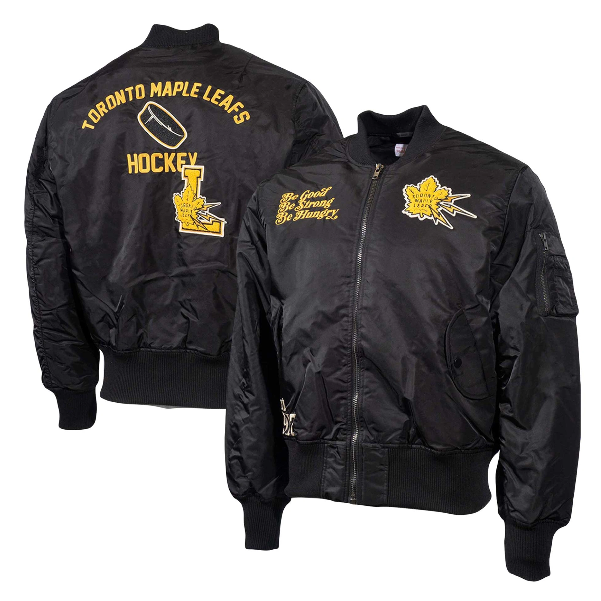 Toronto Maple Leafs Eye Of The Tiger Black Bomber Jacket - Image 3