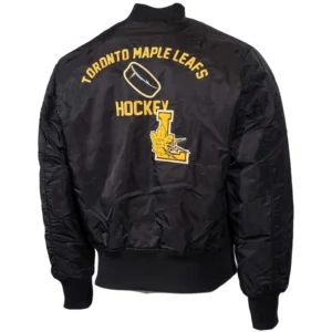 Alternative view of Toronto Maple Leafs Eye Of The Tiger Black Bomber Jacket