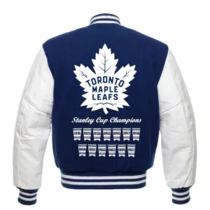 Alternative view of Toronto Maple Leafs Letterman Wool & Leather Varsity jacket