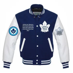 Toronto Maple Leafs Letterman Wool & Leather Varsity jacket