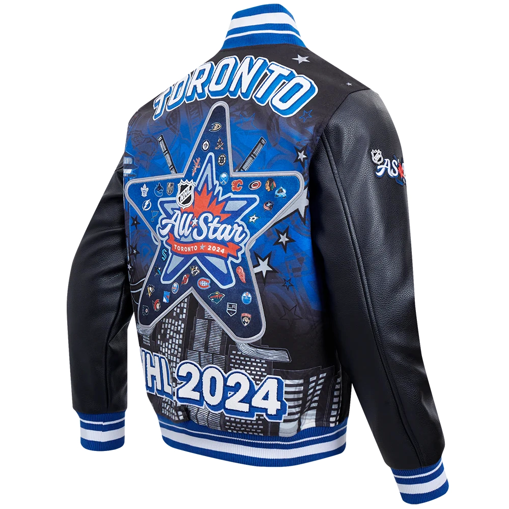 Toronto Maple Leafs All Star Wool & Leather Varsity Jacket - Image 3