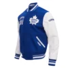 Alternative view of Men's Toronto Maple Leafs Retro Classic Wool & Leather Varsity Jacket