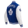Men's Toronto Maple Leafs Retro Classic Wool & Leather Varsity Jacket - Image 3