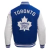 Men's Toronto Maple Leafs Retro Classic Wool & Leather Varsity Jacket - Image 4